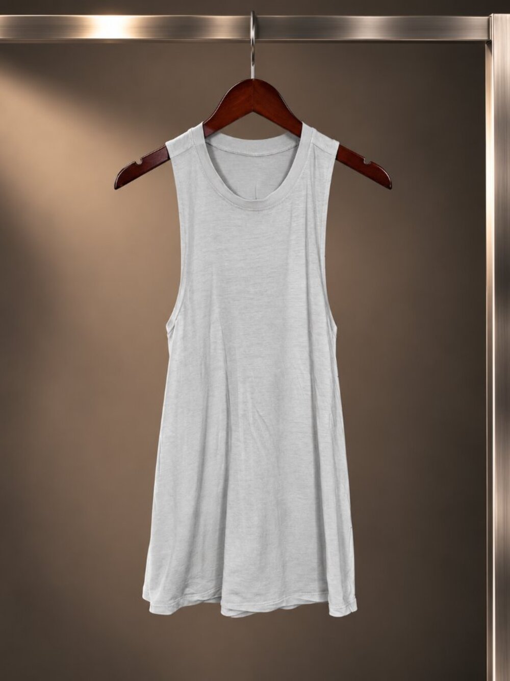 Lululemon Trapeze Twist Tank Open Back High Neck Light Grey Yoga Top Size 0
